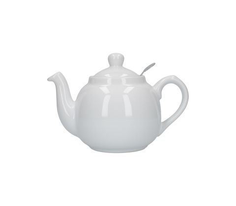 London Pottery 2-Cup Farmhouse Teapot - White